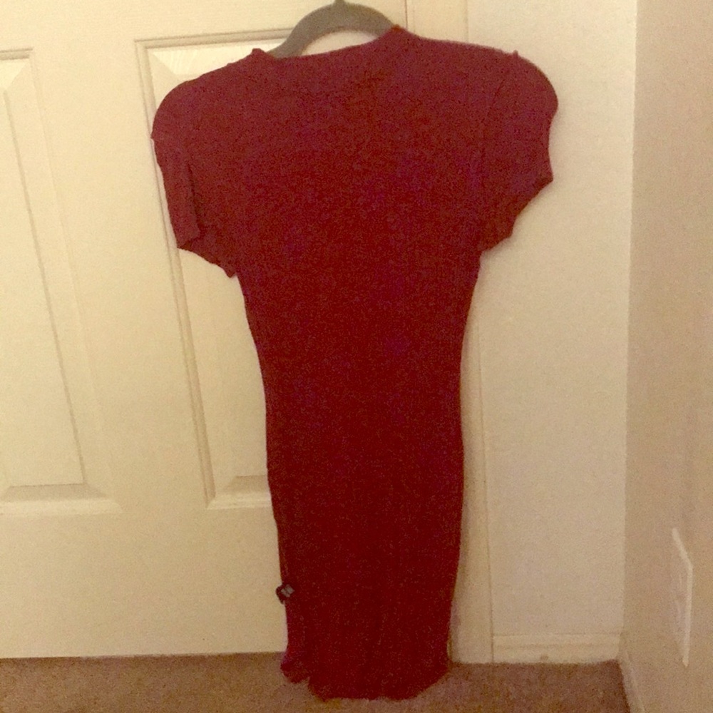 Burgundy bodycon dress